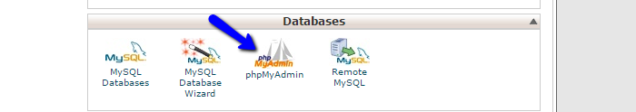 Access phpMyAdmin via cPanel