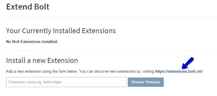 Access Bolt Extensions Directory