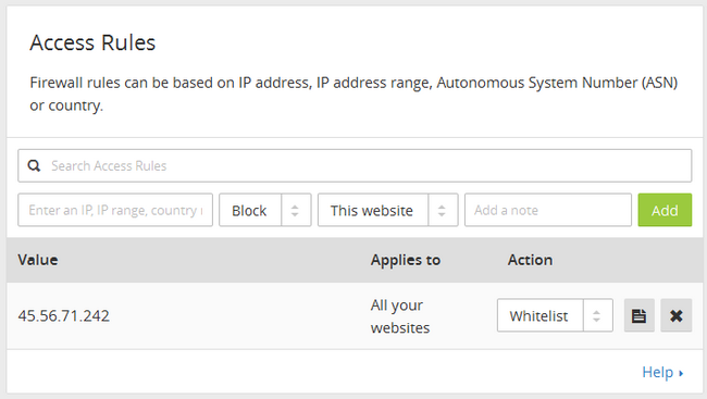 Enter rules. Cloudflare Challenge.