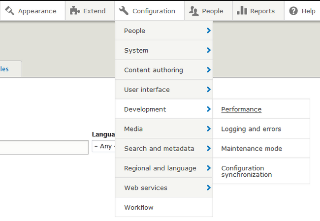 drupal admin toolbar