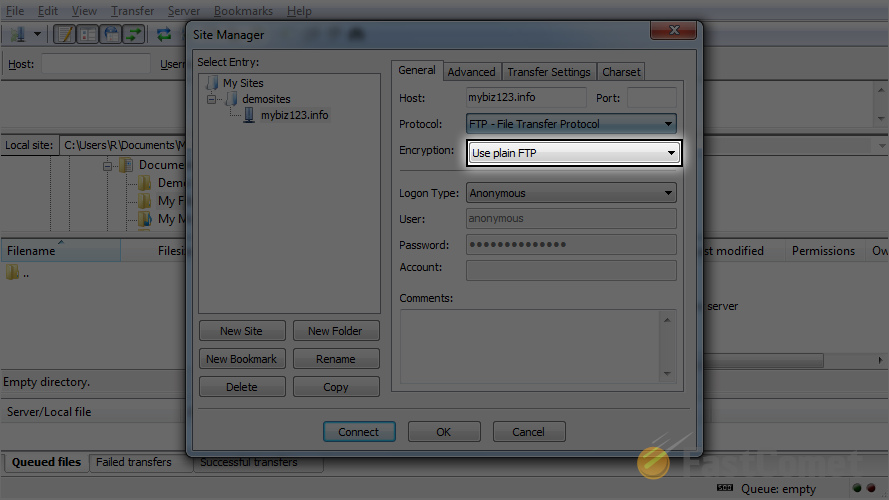 what file type do i need for sftp filezilla