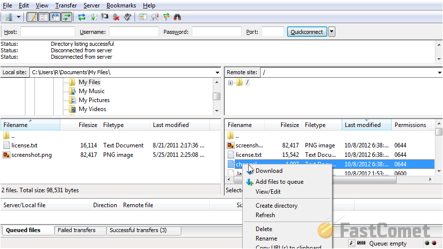 filezilla server setup file share