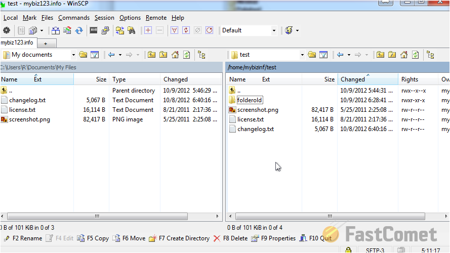 winscp server to server