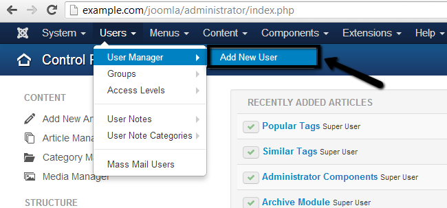 Joomla Tutorial Manage Users In Joomla Fastcomet