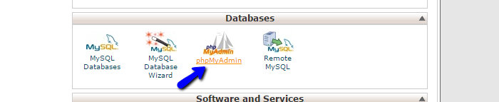 Access phpMyAdmin in cPanel