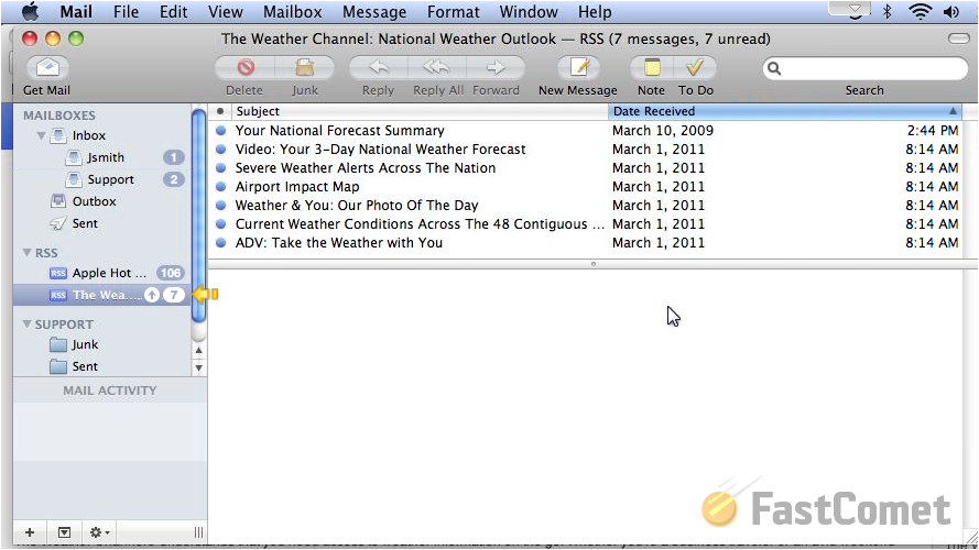 mac rss reader mail