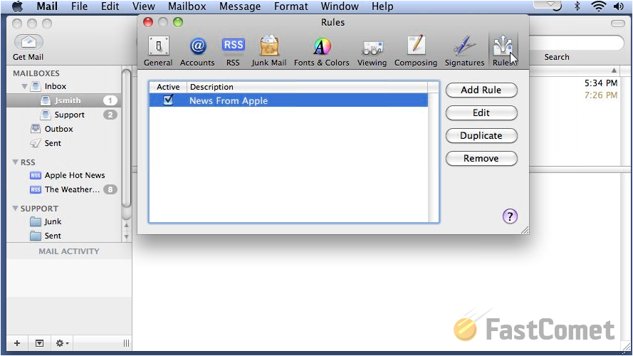 mac mail rules