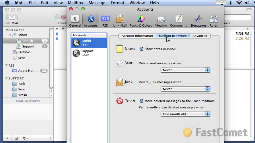 reset email settings on mac for outlook
