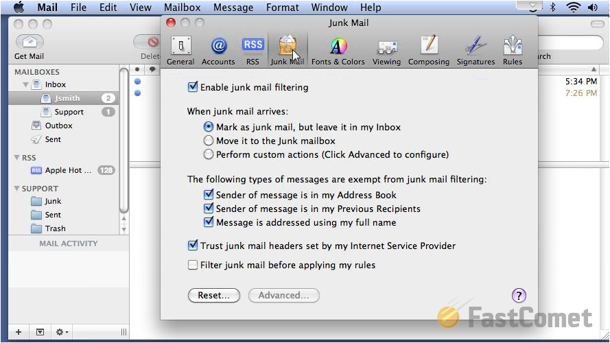 mac mail settings