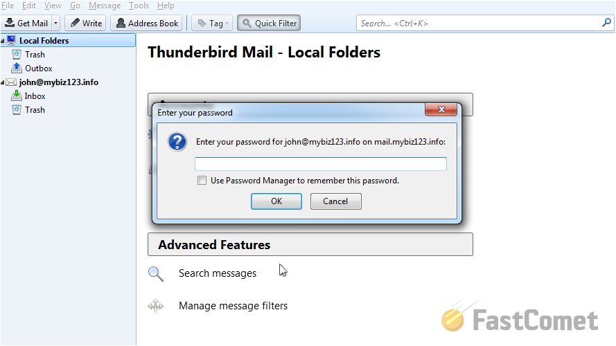 change password in thunderbird email