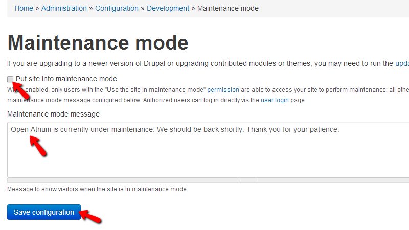 configuring-the-maintenance-mode