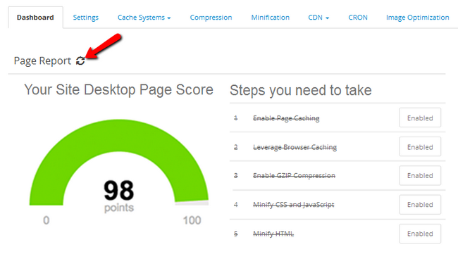 Googe PageSpeed results for your store after optimizing with NitroPack