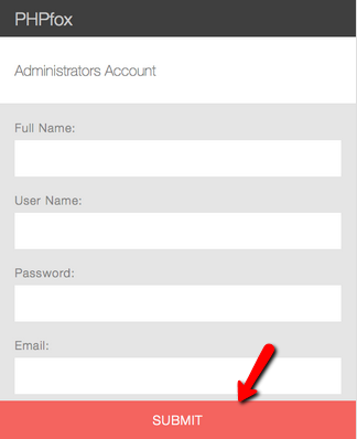 Create Admin Account During PHPFox Neutron Installation