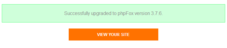 PHPFox upgrade successfully completed