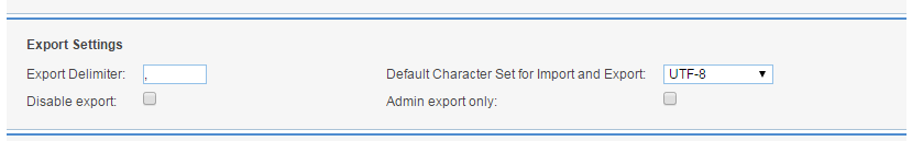 Configuring the Export Settings