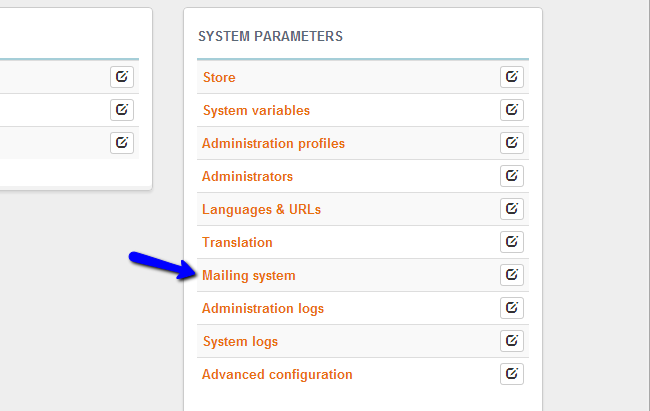 Access mailing system in Thelia