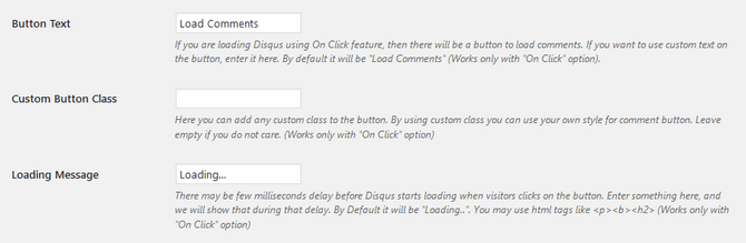 Configure Button Labels for the Disqus Conditional Load Plugin
