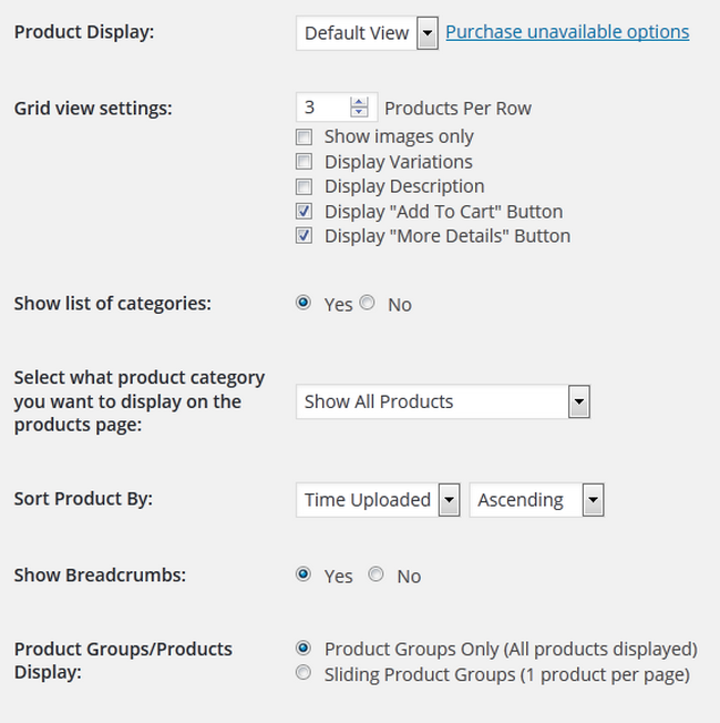 Configuring Product Settings in WP eCommerce