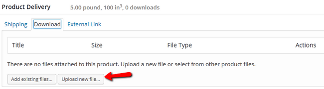 Uploading the File representing a Digital Product